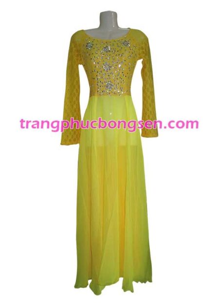 Áo dài lưới kết cườm 07