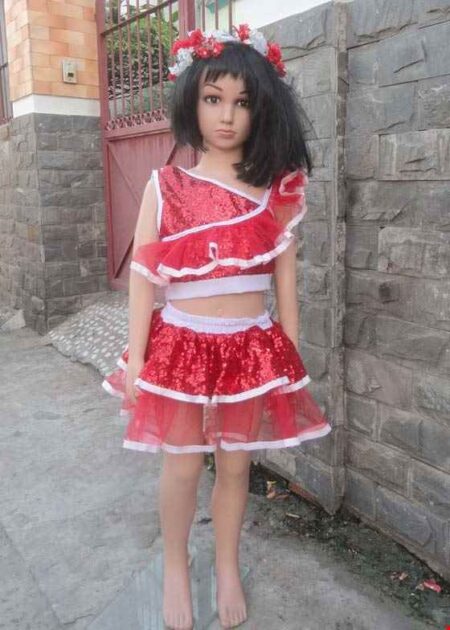 Áo Váy kim sa trẻ em màu đỏ