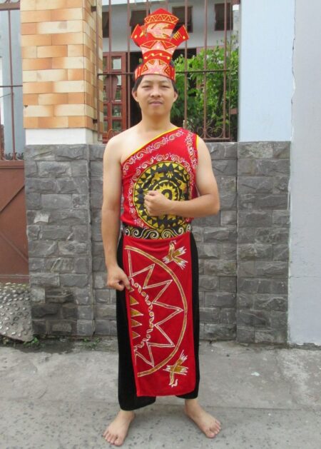 Âu Lạc nam nhung đỏ chéo vai, đai 2 tà