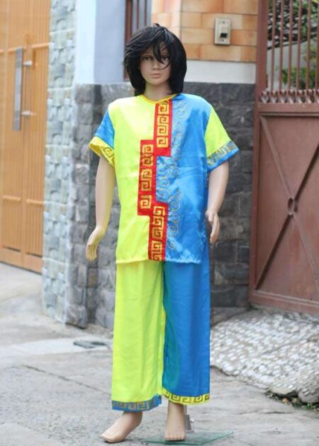 Bà ba đồng dao lớn vẽ vàng - xanh dương