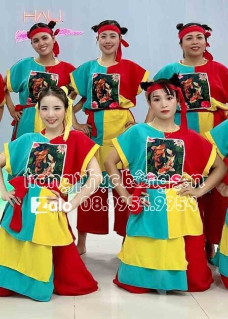 Bà ba đồng dao nhiều tà đỏ vàng xanh ngọc người lớn