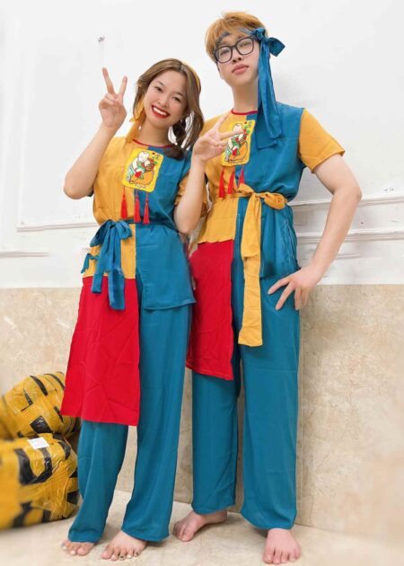 Bà ba đồng dao tranh Đông Hồ người lớn