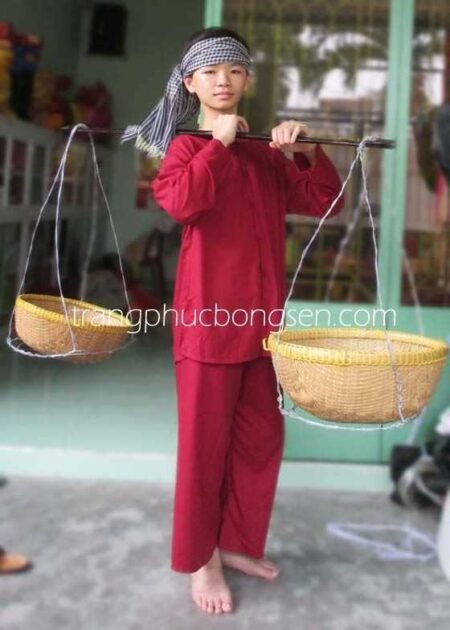 Bà ba nam kate màu nâu đỏ