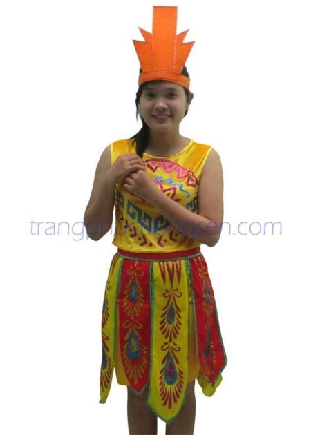 Đồ Âu Lạc Nữ họa tiết kim tuyến, đai nhiều tà