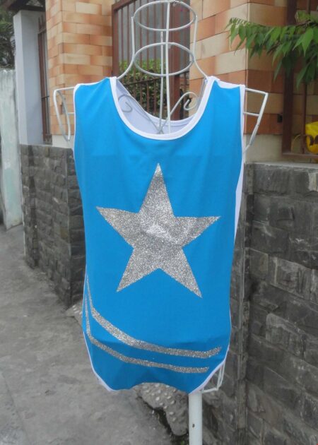 Đồ nhảy aerobic mầm non nam xanh biển vẽ ngôi sao