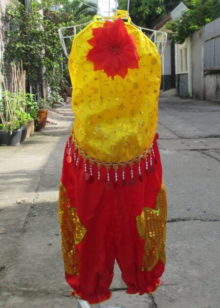 Quần bí trẻ em dài màu đỏ