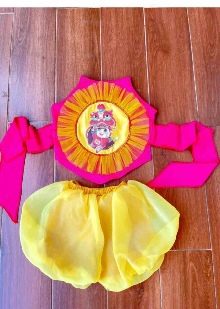 Set yếm, quần bí hồng - vàng