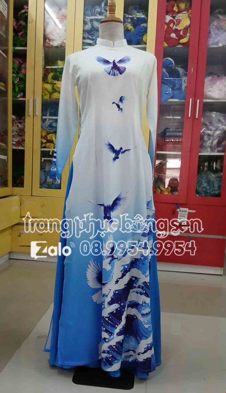 Trang phục áo dài múa văn nghệ múa hát sử ca - chim bồ câu