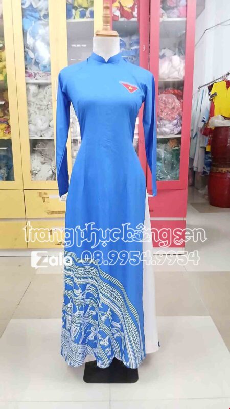 Trang phục áo dài múa văn nghệ múa hát sử ca trống đồng - áo dài Đoàn