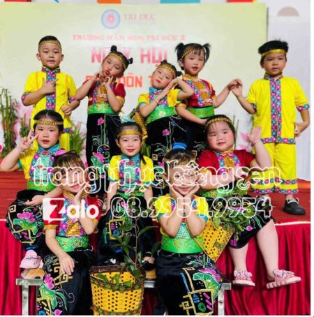 Trang phục dân tộc Thái trẻ em mầm non nam nữ