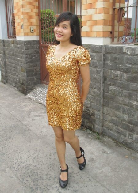 Váy ôm body kim sa vàng